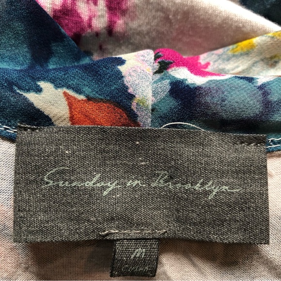 ANTHROPOLOGIE | Sunday in Brooklyn Edria Floral Sleeveless Top Blouse | Size M - Picture 8 of 10